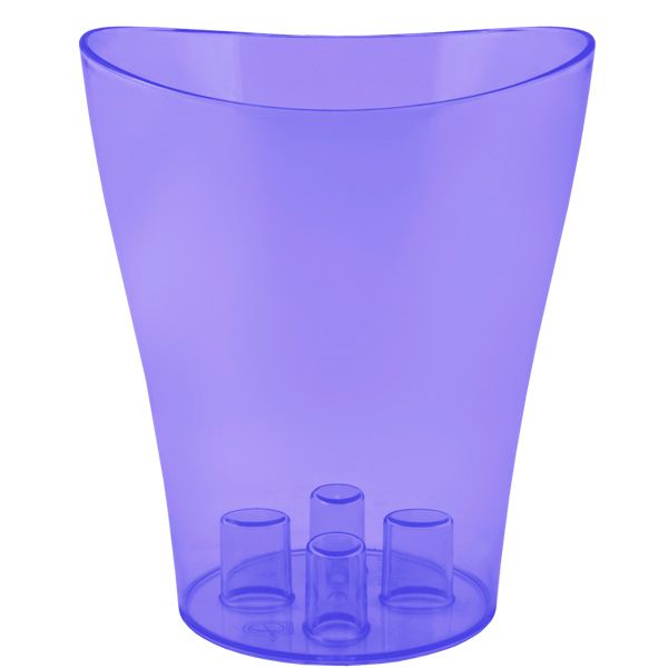 Кашпо пластиковое Алеана Ника PS круглый 2л фиолетовый/прозрачный (114051) 