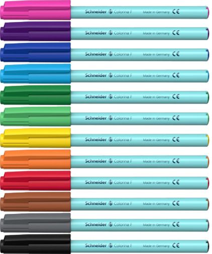 Набор фломастеров SCHNEIDER COLORINA F 12 шт.