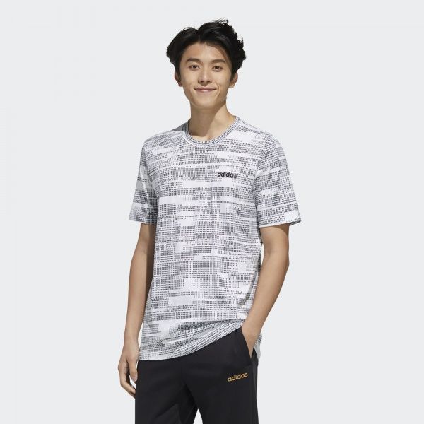 Футболка Adidas M ESS AOP TEE FM3433 2XL білий