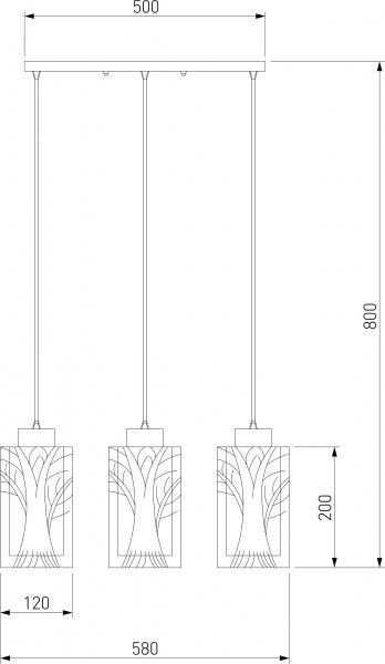 Підвіс Strotskis Santos 50001/3 3x60 Вт E27 хром 