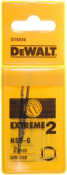Свердло по металу DeWalt EXTREME2 24x49 мм 2 шт. 2 мм 2 шт. DT5036