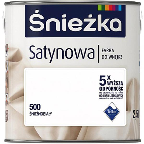 Фарба Sniezka Satynowa 500 біла 10 л