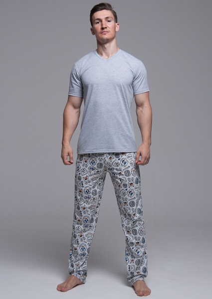 Пижама мужская Roksana №653/16009 р. 48 серый
