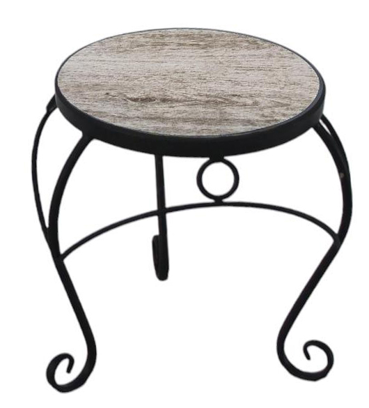 Подставка для цветов одинарная металл мозаика круг S JF241384-1-3 210x250 см серый