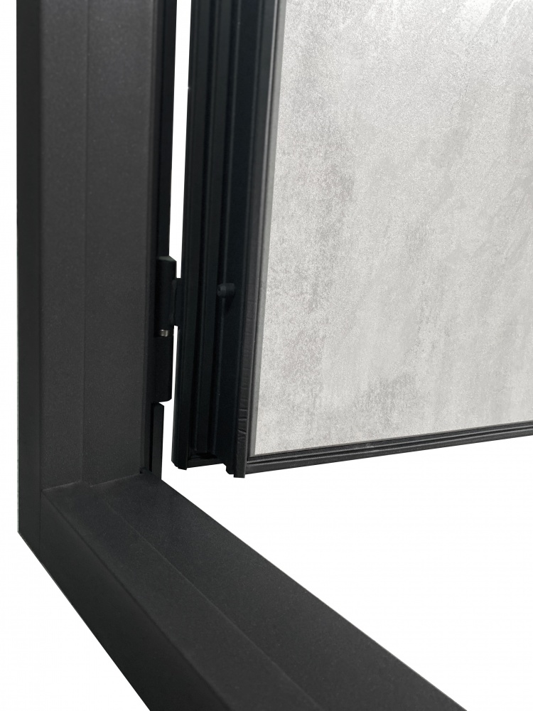 Двері вхідні Міністерство дверей Престиж-3К-550-М (Бетон А./О.С.) бетон антрацит / оксид 2050x960 мм праві