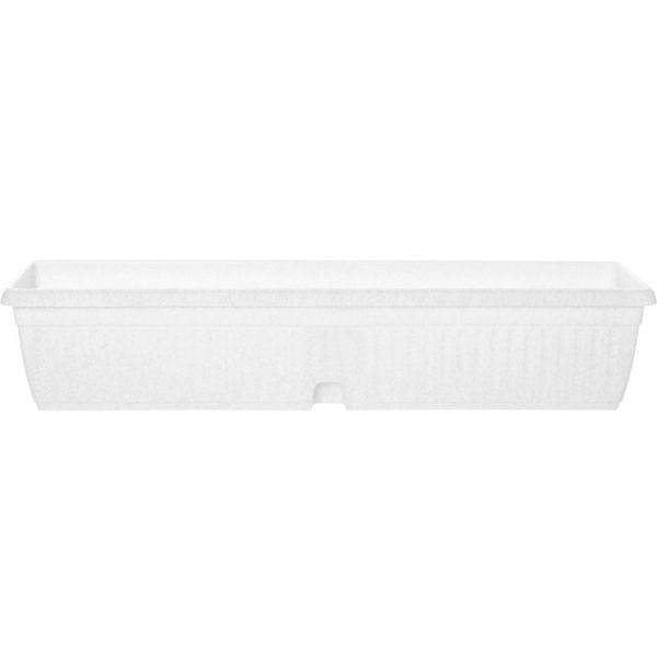 Ящик балконний Алеана Терра прямокутний 19л білий флок (114099) 