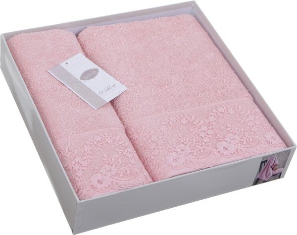 Набір рушників Elinda пудровий Karna 