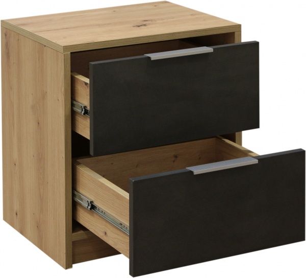 Тумба прикроватная Матера 440х354х490 мм М-ТКр 2д/м дуб артизан/матера 