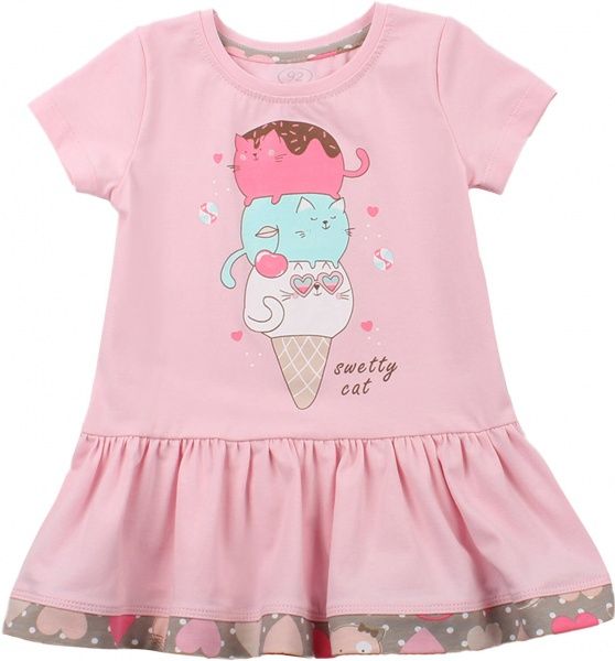 Платье Фламинго р.104 розовый с рисунком 763-420 