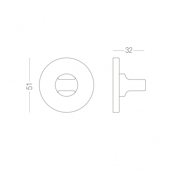 Накладка к замку MVM T19 SC WC сатин хром