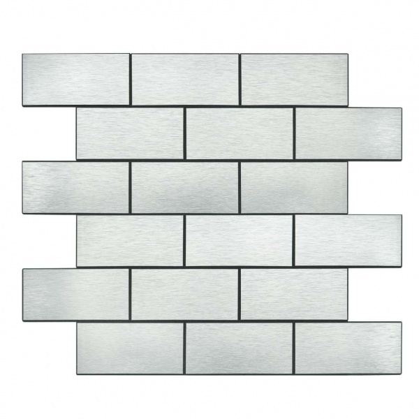 Декоративная панель EMERGO самоклеющая Серебряный Алюминий Home Inspire 