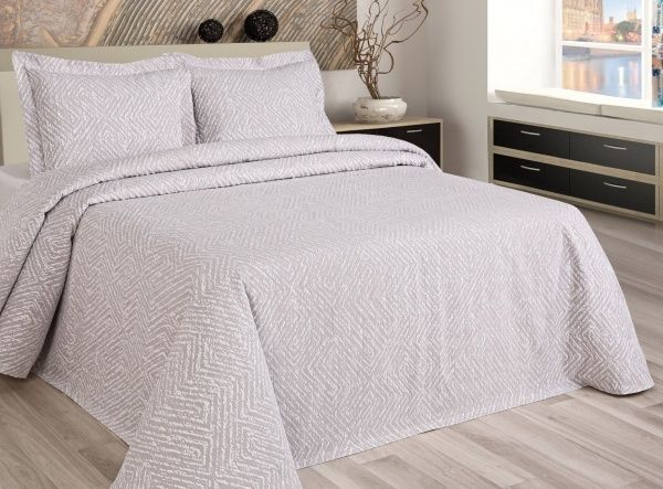 Покрывало Maia 220x240 см Billerbeck серый с белым 