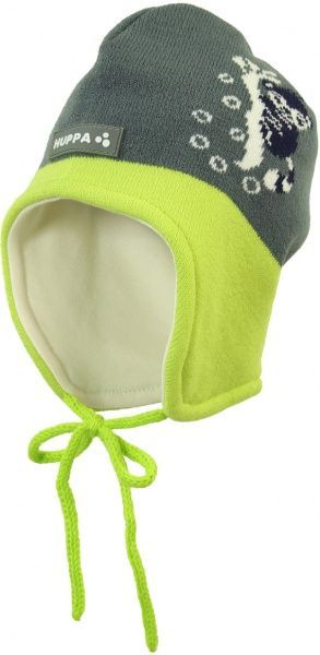 Шапка HUPPA для малышей KARRO 1, XS р.43-45 серый салатовый 80290104-90148-0XS 
