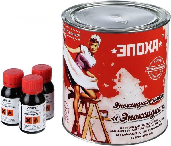Емаль ЭПОХА епоксидна Епоксидка білий глянець 2,1л 3кг