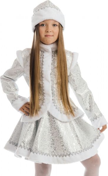 Костюм карнавальний КАРНАВАЛІЯ Снігуронька 5-7 р.122-128 білий 