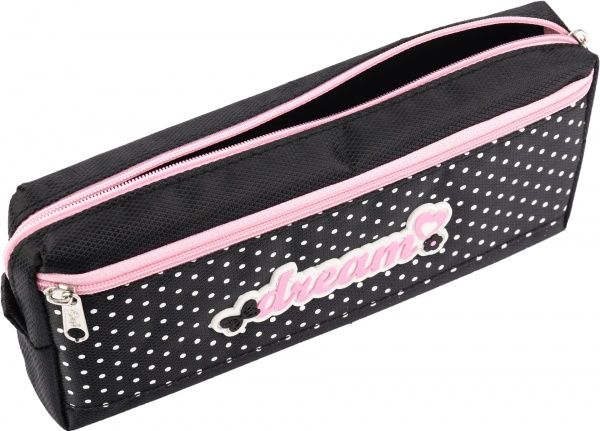 Пенал шкільний Dreams 2 відділення Olli рожевийчорний