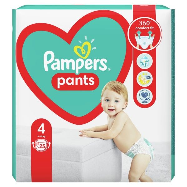 Підгузки-трусики Pampers Pants Розмір 4 (9-15 кг) 25 шт.