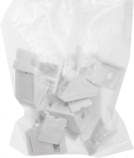 Кутник монтажний 01 одинарний білий 10 шт