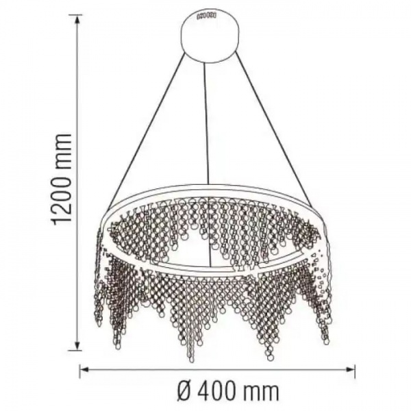 Люстра светодиодная HOROZ ELECTRIC Astoria 25 Вт хром 019-040-0025-010 