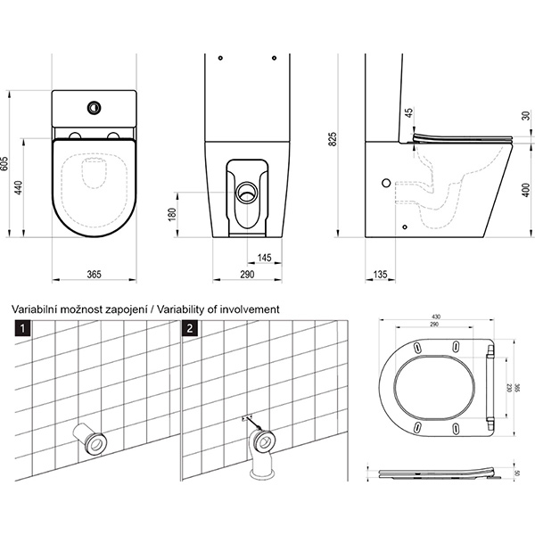 Унитаз-компакт Ravak Elegant Combi RimOff 44623