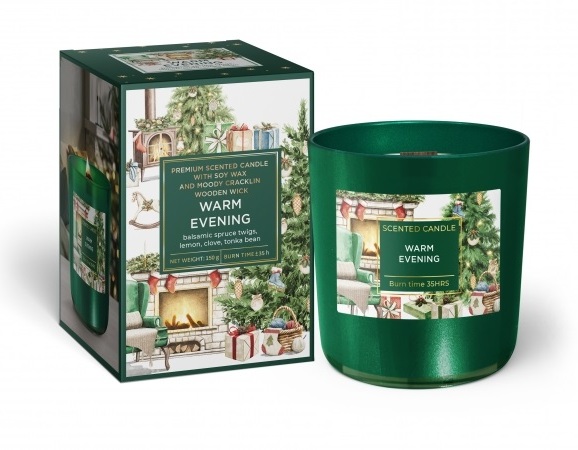 Свеча в стакане Зимнее время (стекло 150 г) Bartek Candles