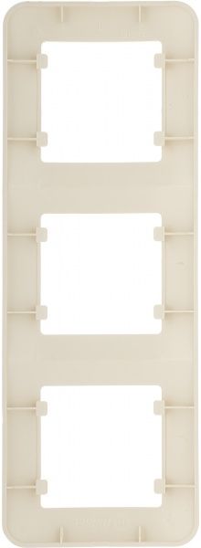 Рамка трехместная Makel Lillium Natural вертикальная слоновая кость