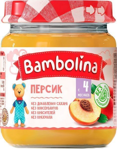 Пюре Bambolina Персик 100 г 4813163001915 