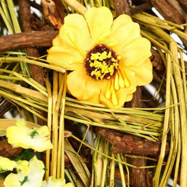 Декорація великодня Яйце плетене із квіточками HL180042