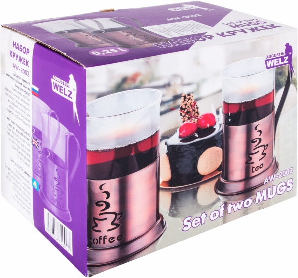 Набор чашек 250 мл 2 шт. AW-2002 Augustin Welz