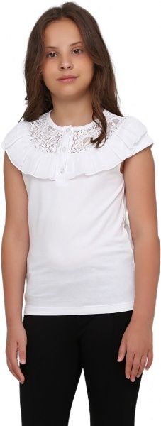 Футболка для девочки Vidoli G-19598S р.152 белый 