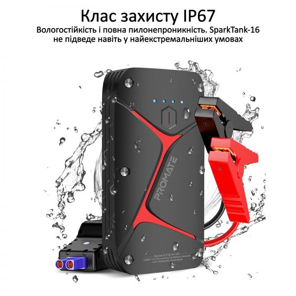 Мобильное пускозарядное устройство Promate SparkTank-16