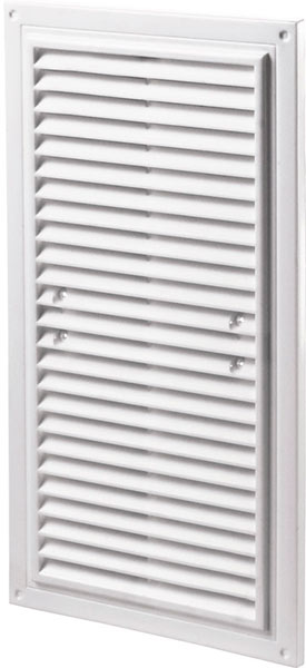 Решітка Домовент ДВ 300x205с М пластик білий 