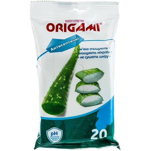 Влажные салфетки Origami Антисептические 20 шт.