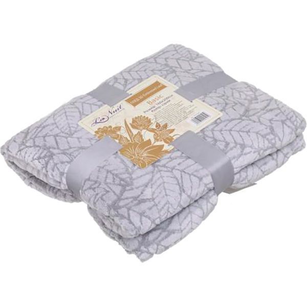 Плед 3D Embossed Leaf 162x200 см сірий La Nuit 