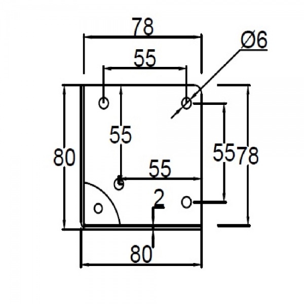 Меблева ніжка DC 710 мм фігурна чорна 