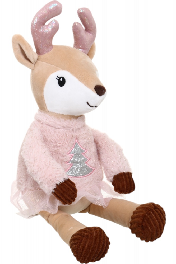 М'яка іграшка Luna Kids Різдв'яна Олень 25 см рожевий DT210699