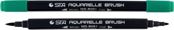 Маркер акварельный STA 3110 I 2-3 мм STA3110I-39 изумрудный 