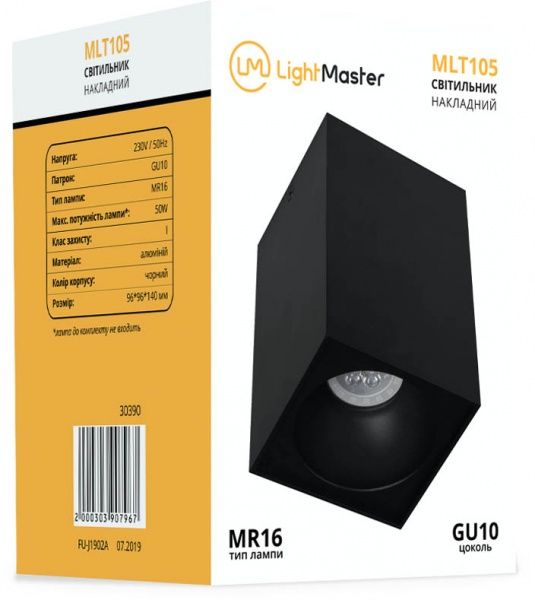 Светильник точечный LightMaster MLT105 50 Вт GU10 черный 
