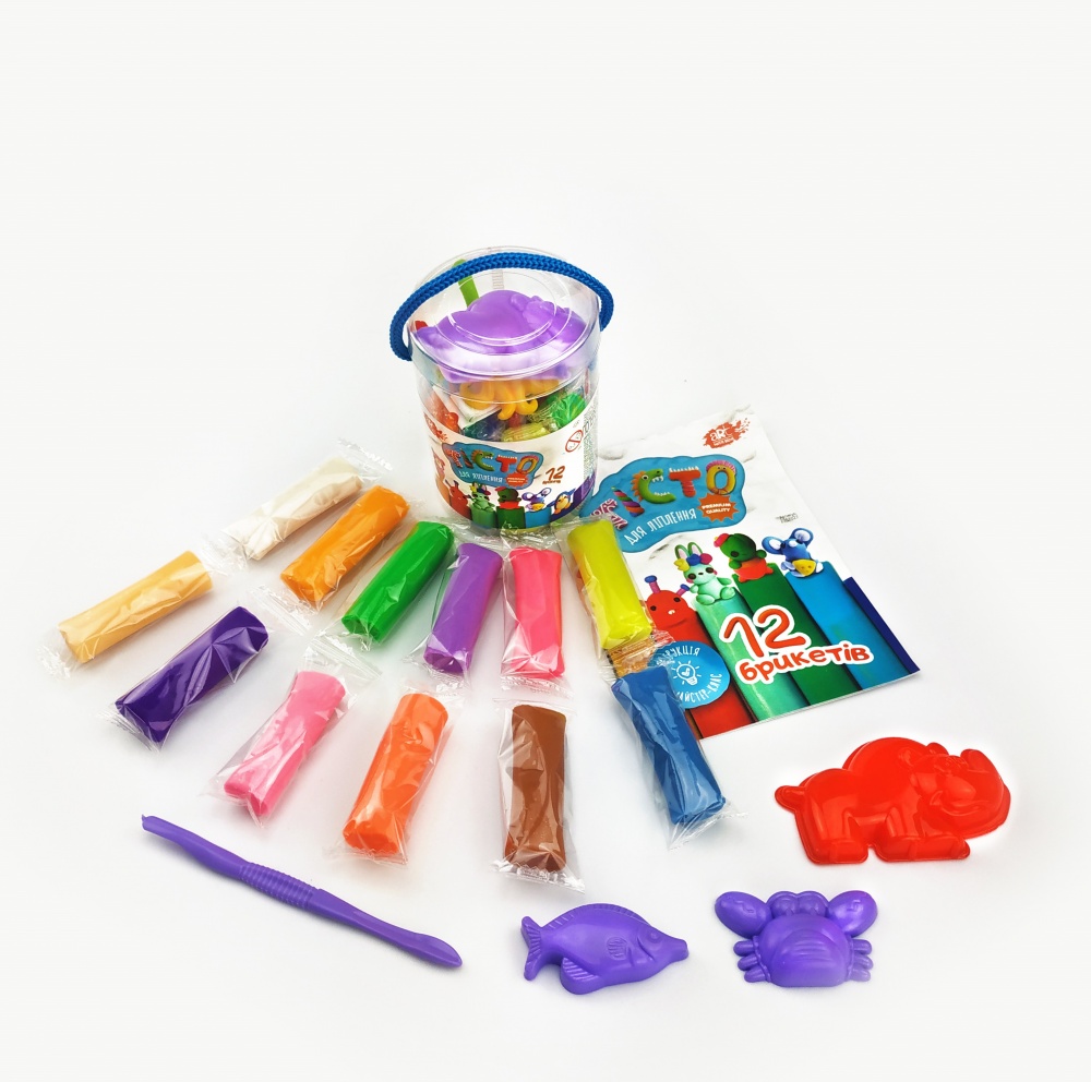 Набір тіста для ліплення ART Nota Bene 12 кольорів тубус