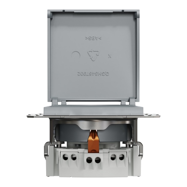 Розетка із заземленням Schneider Electric Asfora IP20 алюміній EPH3100162