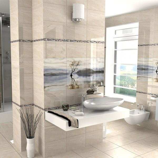 Плитка Golden Tile WANAKA бежевий декор №2 171321 25x40