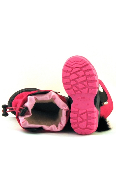 Чоботи зимові для дівчаток Alisa Line Cat розмір 22 малиновий 