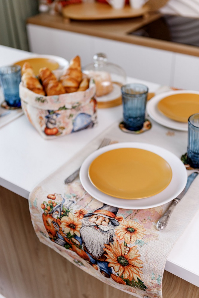 Дорожка (раннер) Тыквенные гномы 35x100 см бежевый Прованс