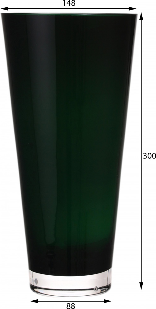 Ваза стеклянная Wrzesniak Glassworks Sofi 30 см зеленый 17-133B