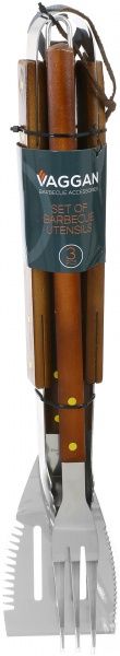 Набір для барбекю виделка лопатка та щипці 50 см