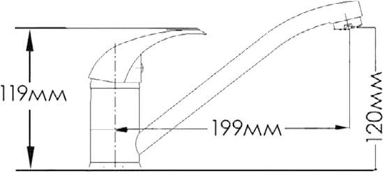 Смеситель для кухни Mixxen Феникс HB7140030C
