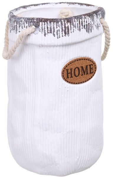 Кашпо керамическое White 14х23 см белый