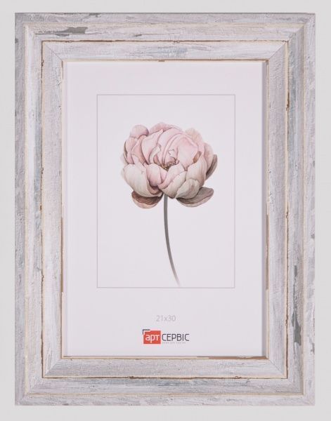 Рамка для фото Арт-Сервіс ЭА-01691 21х30 см белый с серыми вставками 