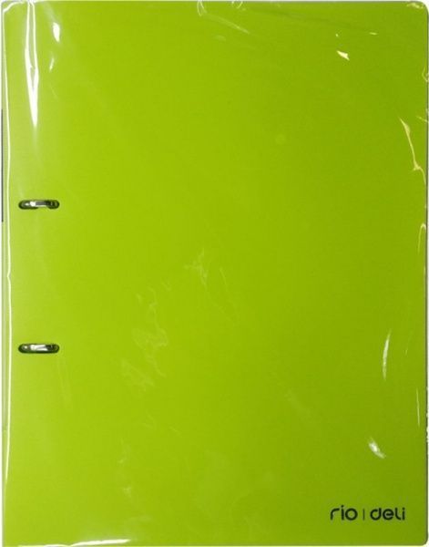 Папка 2 кольца 38130 А4 40 мм Неон (1050 мкм) зеленая Deli