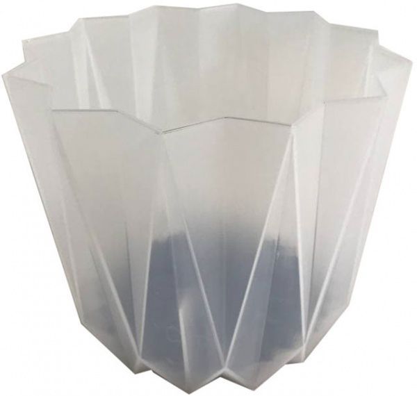 Горщик для орхідей Elif Plastik Призма фігурний 1,5 л білий (774) 